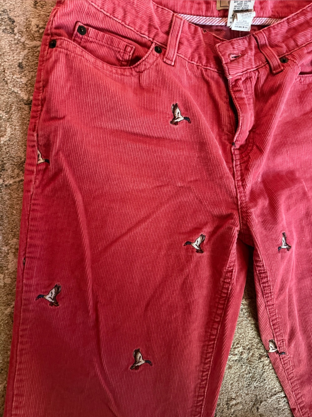 Pants L.L.Bean petite pants Stretch Corduroy Straight Leg Pants - Mallard - Picture 4 of 11